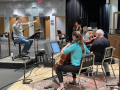 Film score: string rehearsal