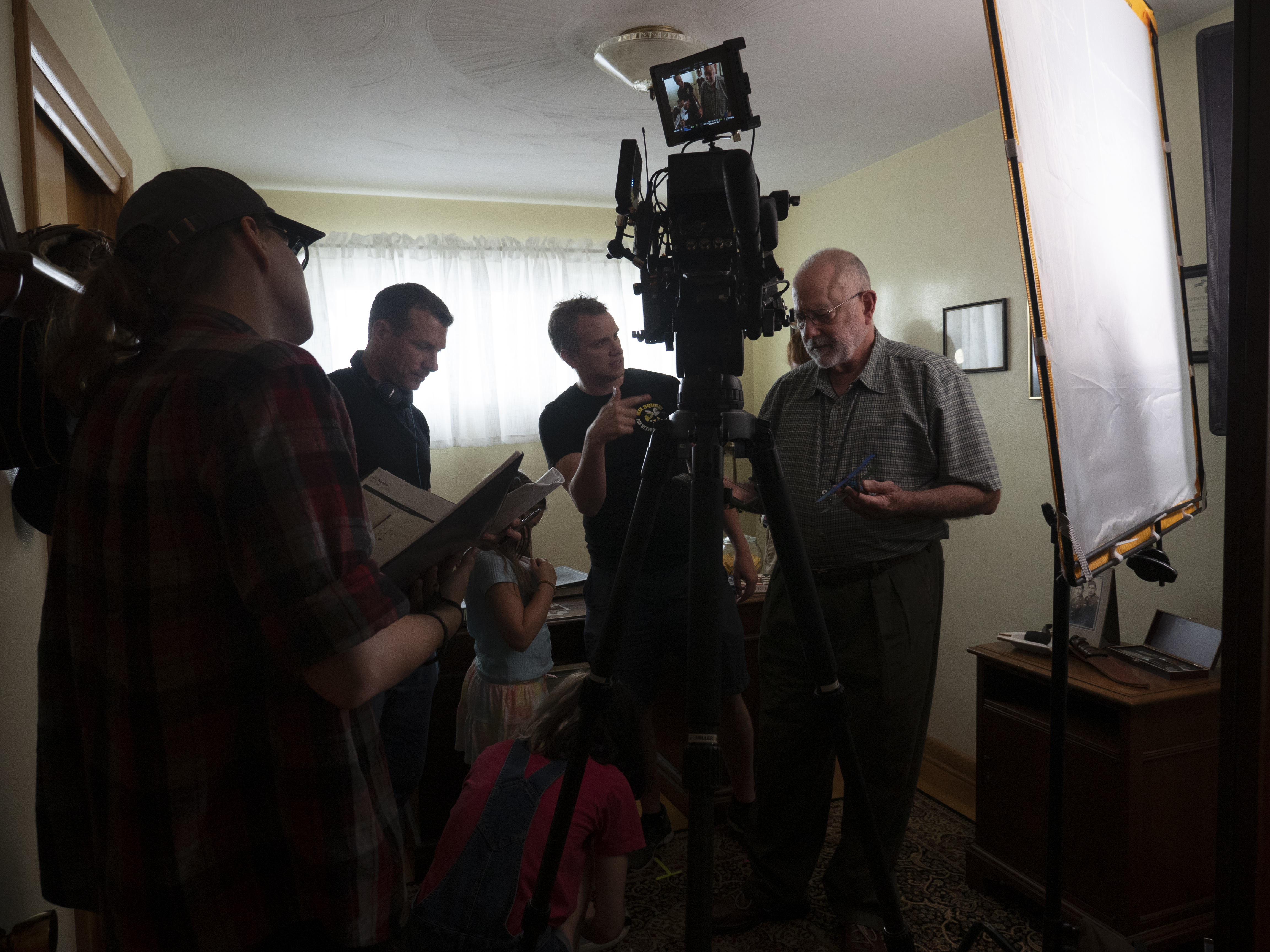 On the set of "Grandpa and Shorty"