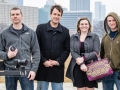 White Ball Productions crew, shooting Monday in downtown Pittsburgh